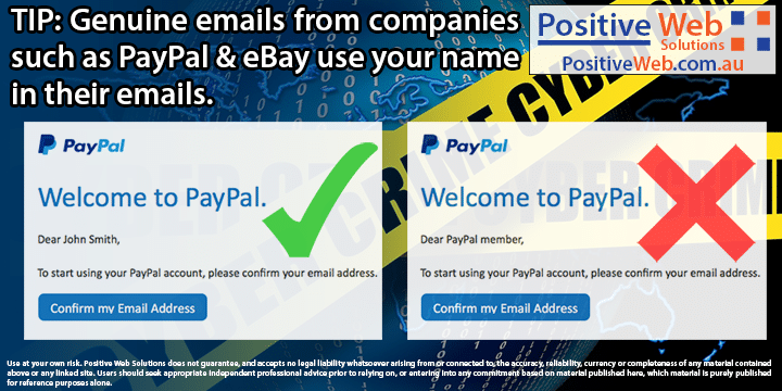 Difference between fake and genuine email